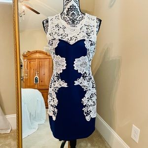 🆕 Venus Blue with White Lace Dress Size M
